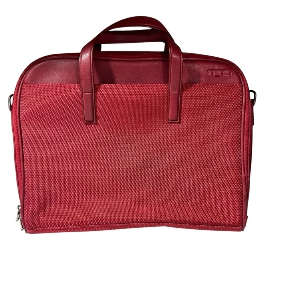 Tumi Large Business Crimson Red Laptop Bag